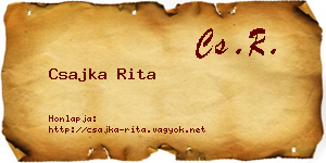Csajka Rita névjegykártya